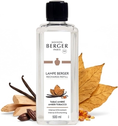 Maison Berger Amber Tobacco 500ml Lampe Berger refill, warm amber and tobacco fragrance, available in Calgary and across Canada