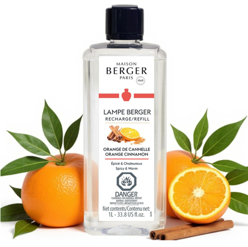 Maison Berger Orange Cinnamon 1L Lampe Berger fragrance refill 416018 warm citrus spice home fragrance Canada