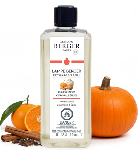 Maison Berger Pumpkin Spice Citrouille Epicee 1L Lampe Berger fragrance refill 416075 warm autumn home fragrance Canada