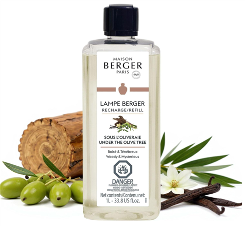 Maison Berger Under the Olive Tree Sous lâ€™Oliveraie 1L Lampe Berger fragrance refill 416143 fresh herbal home fragrance Canada