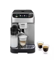 De'Longhi Magnifica Plus ECAM32070SB fully automatic espresso machine with LatteCrema milk system and touchscreen display in silver