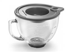 KitchenAid 4.5 and 5 Quart Tilt-Head Glass Bowl with Measurement Marking & Lid KSM5GB