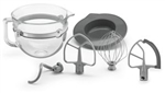 Kitchen Aid F-Series 6-Quart Glass Bowl Accessory Bundle KSMF6GB